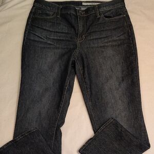 DKNY Dark Blue Washed Straight Leg Mom Jeans Size 12 Excellent Condition